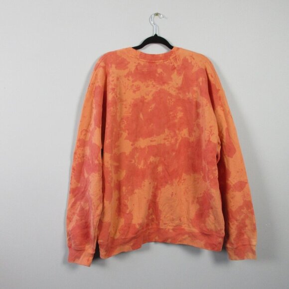 TommyInnit Limited Edition Crewneck Sweatshirt Unisex L Orange Tie Dye Cozy 794 - Picture 3 of 13